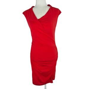 MNG by Mango EUC stretchy mini dress Small fire red orange
